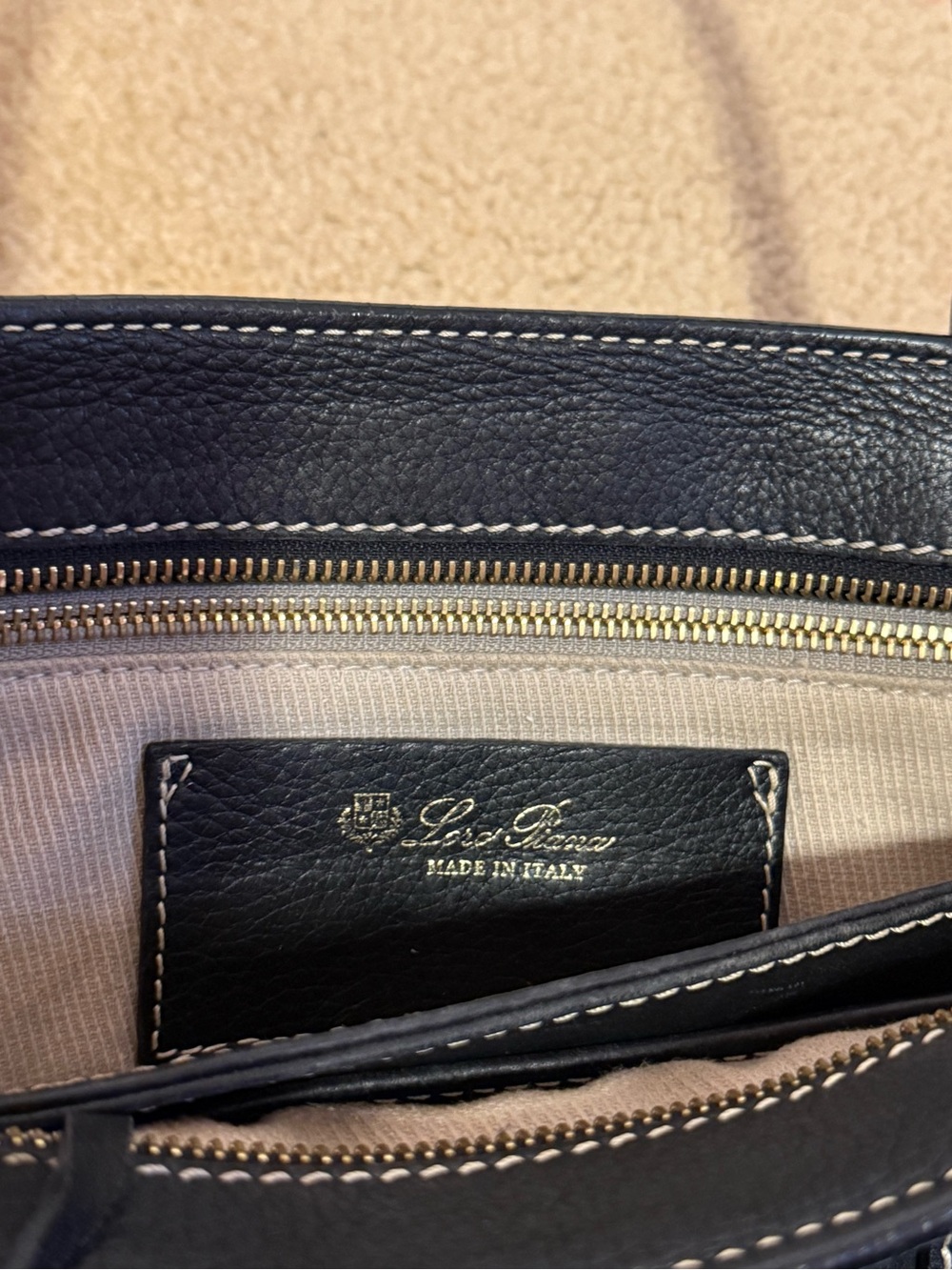 Authentic Loro Piana Made in Italy Leather Handbag - Picture 5 of 16